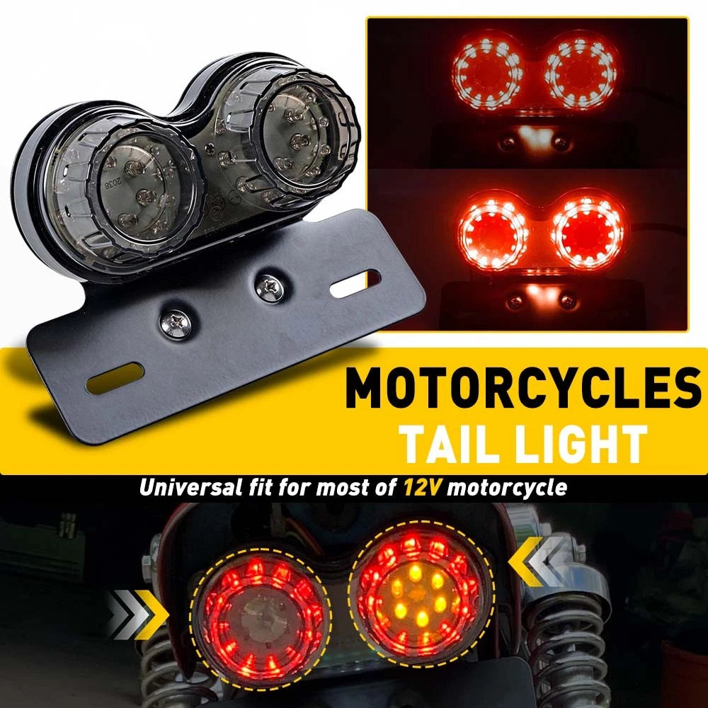 LED Tail Light with Integrated Turn Signal for Motorcycle