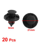 20 Pcs Black Plastic Rivet Clips for Nissan Teana Tiida (2003–2019) 712662552567