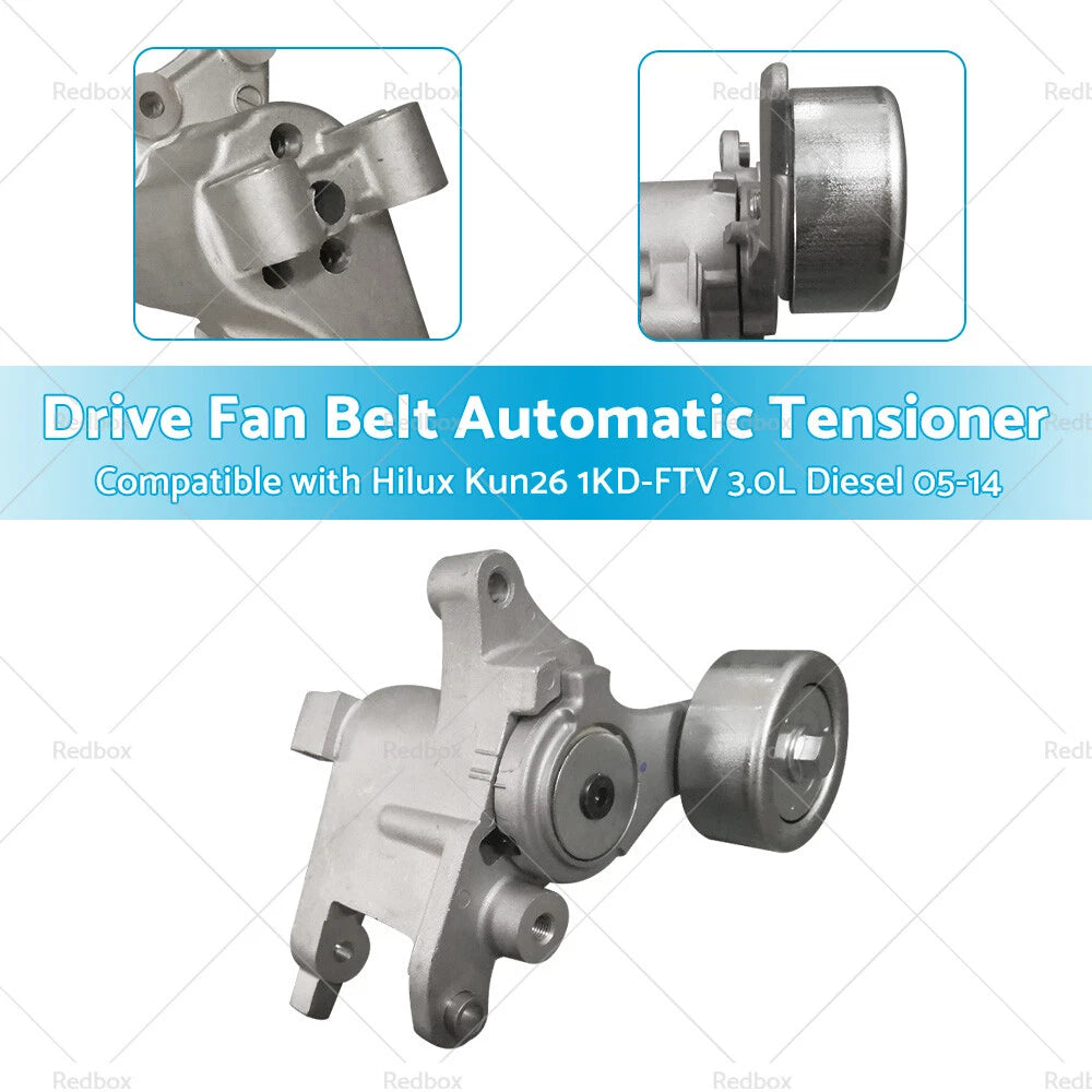 Drive Fan Belt Tensioner for Hilux KUN16 KUN25 KUN26 (2005–2015) 1KD-FTV