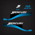 Set of 2 Decals for Mercury 115 hp Outboard (Reproduction, 881649A01)