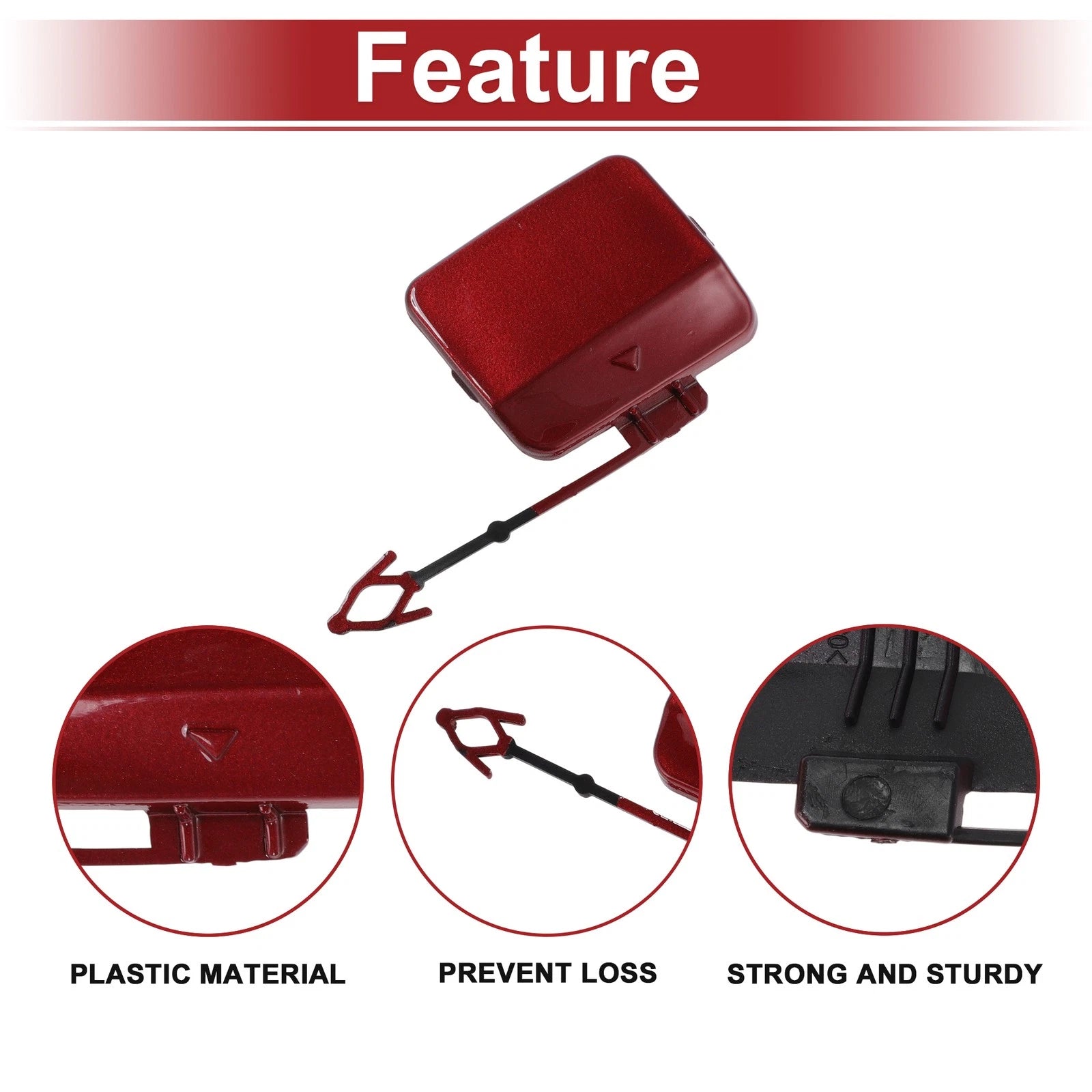 Tow Hook Cover Cap for BMW X5 E70 (2011–2013) No. 51127271816 Red