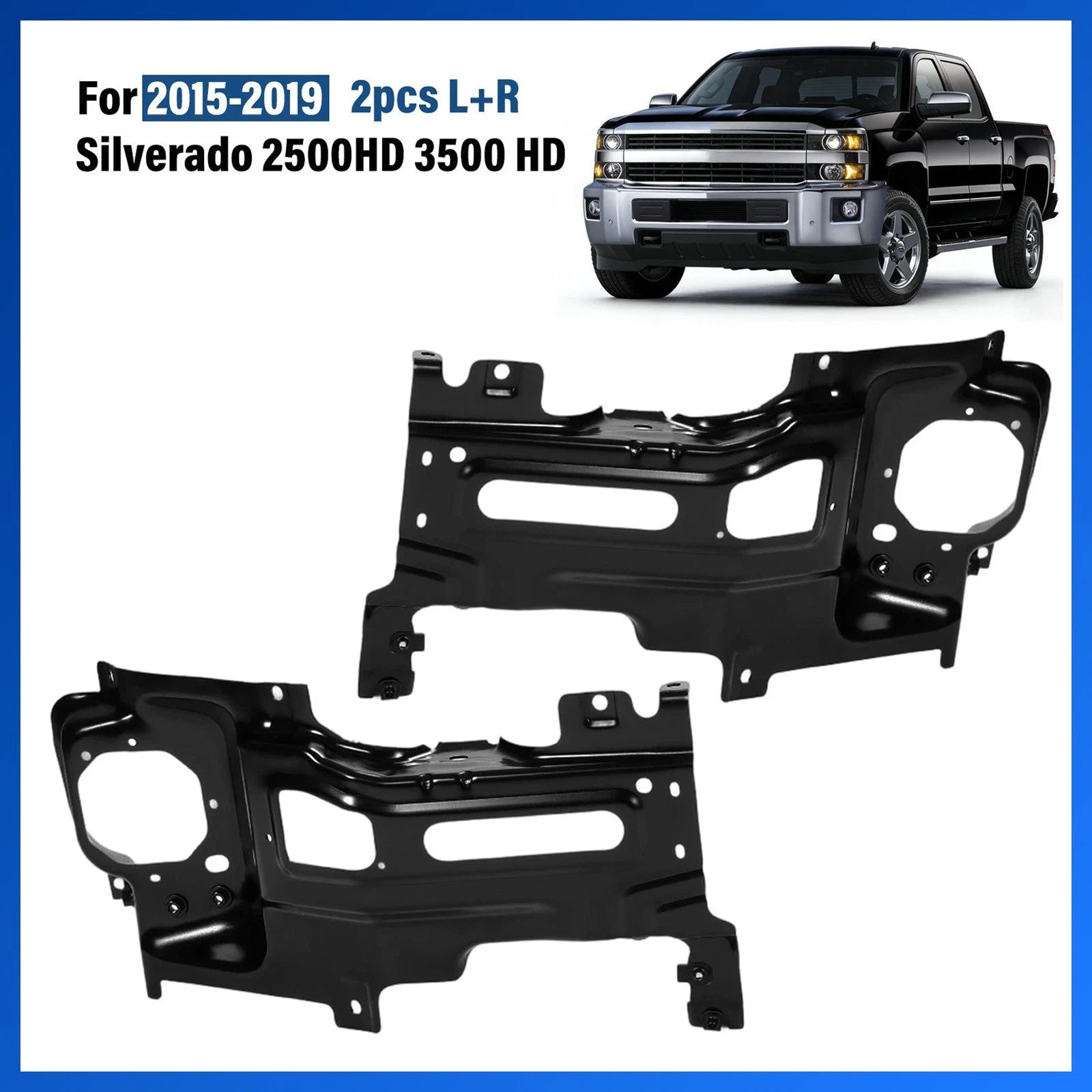 Front Bumper Bracket Set of 2 for Chevrolet Silverado 2500 HD (2015–2019)