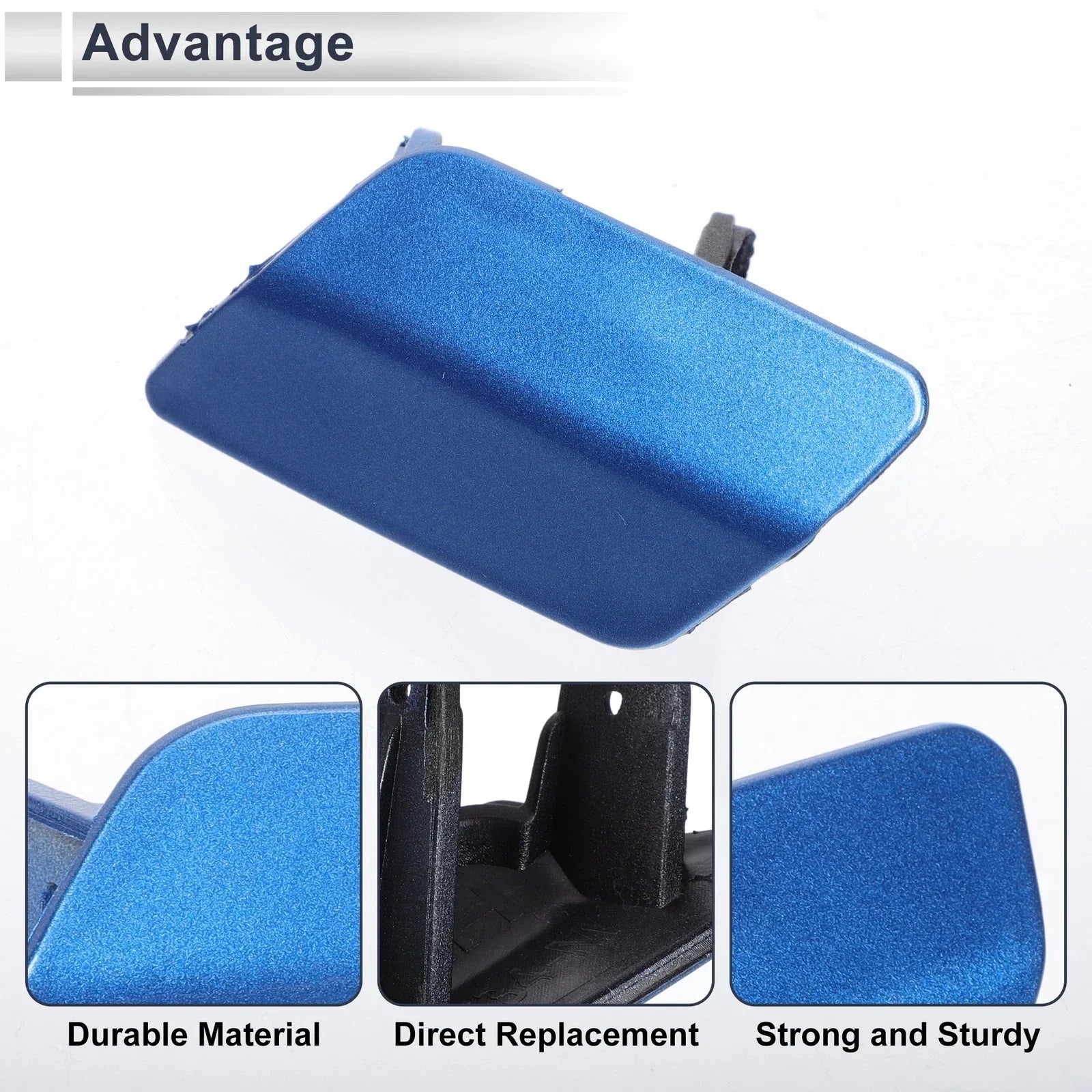 Front Left Side Bumper Headlight Washer Nozzle Cover Cap for BMW 3 Series Blue