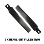 Set of 2 Headlight Filler Trim Panels for Toyota Tacoma (1998–2000)