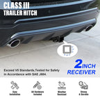 Towing Hitch Receiver Class 3 for Ford Edge Lincoln MKX (2007-2015)