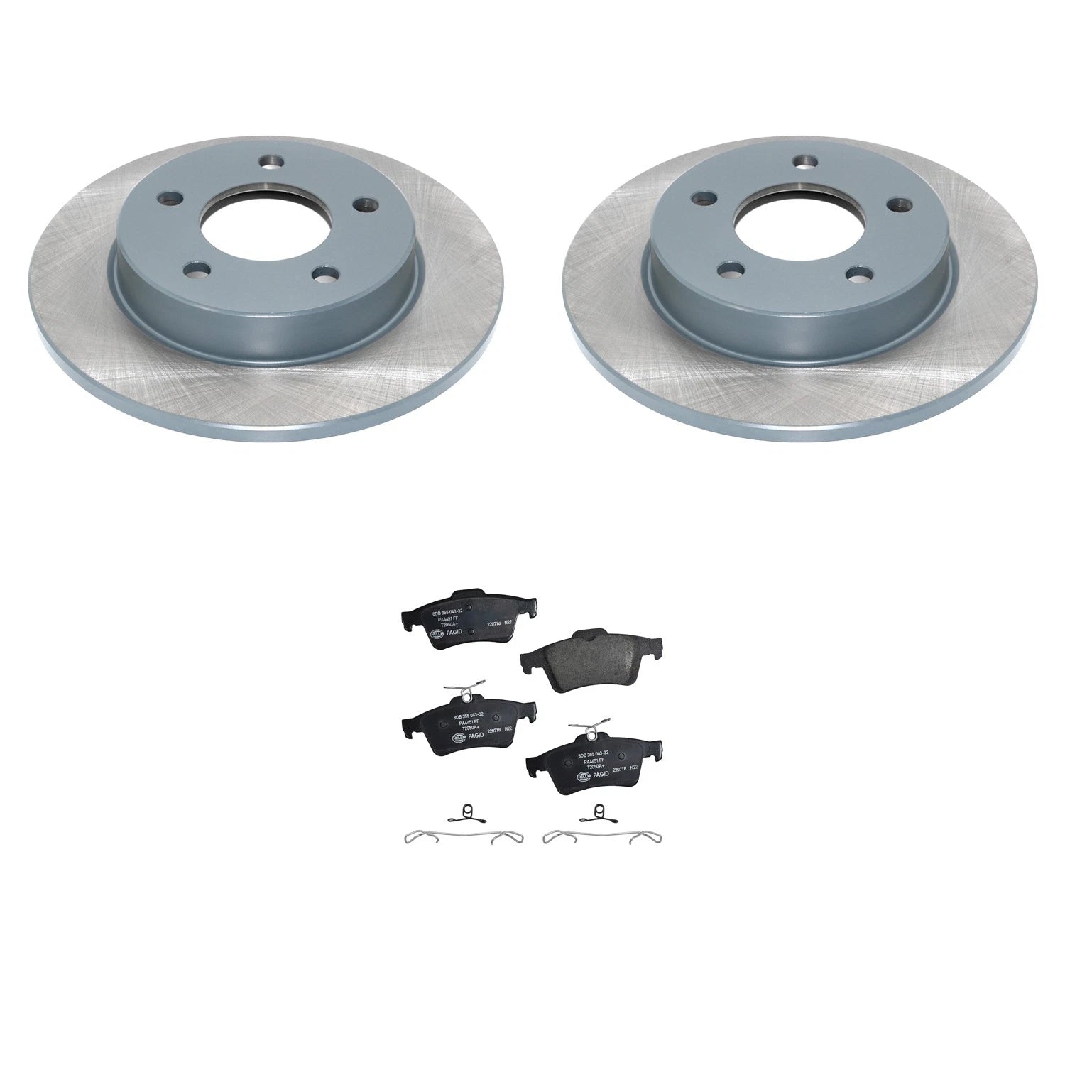 DuraGo Rear Rotors & Hella Ceramic Brake Pads Kit for Mazda 3 (2004–2013)