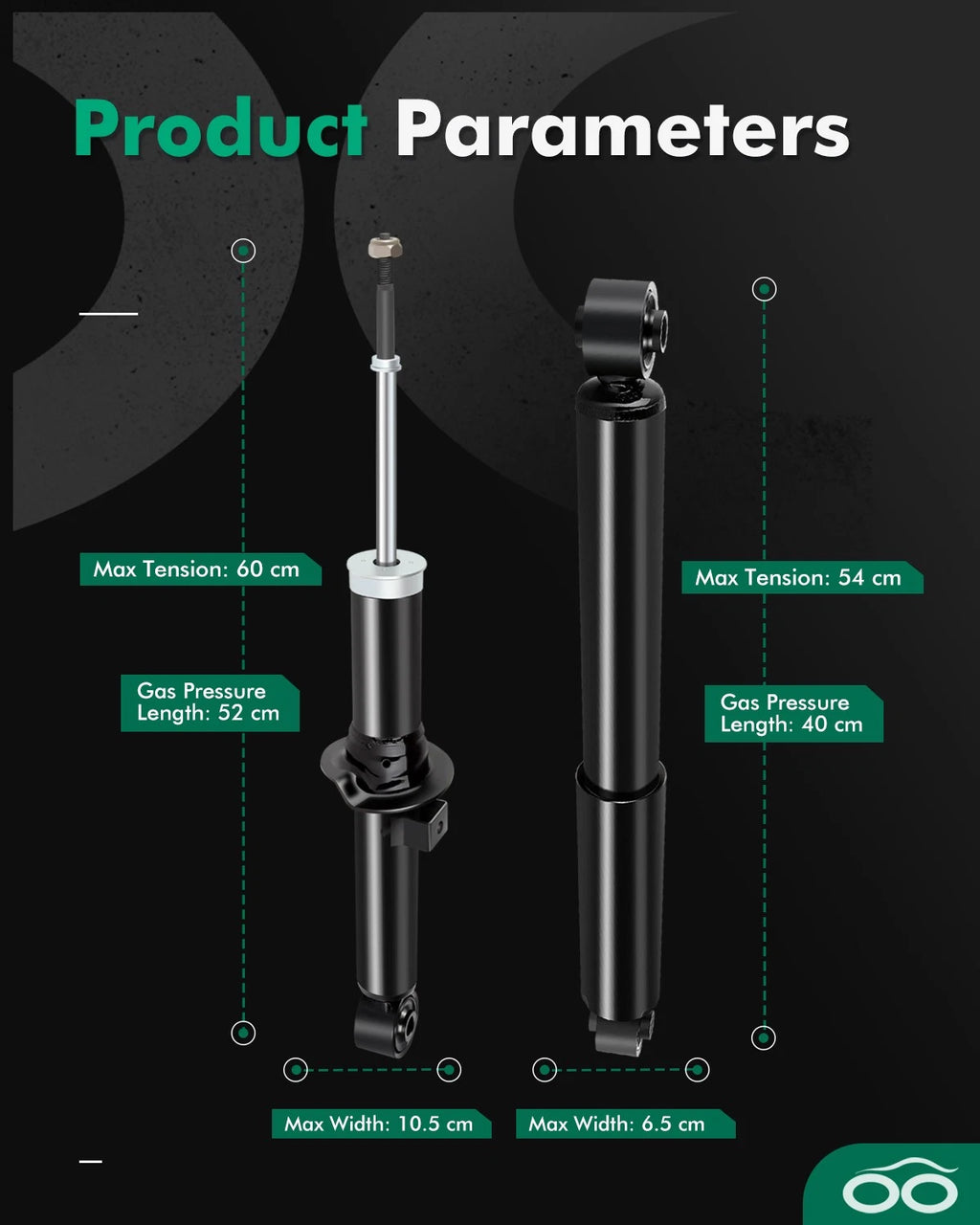 Front Rear Shocks Struts for Kia Sorento (2003–2006)