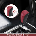1Pc Gear Shift Knob Cover for Subaru Forester (2006–2012) Red Faux Leather