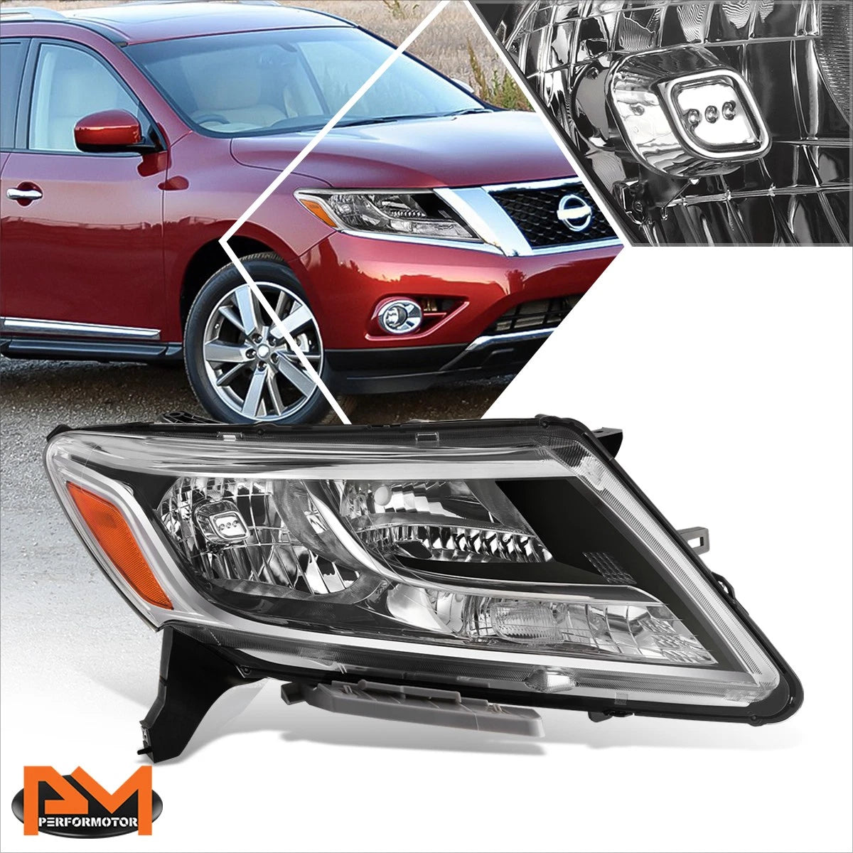 Front Right Headlight Lamp Chrome for Nissan Pathfinder (2013–2016)