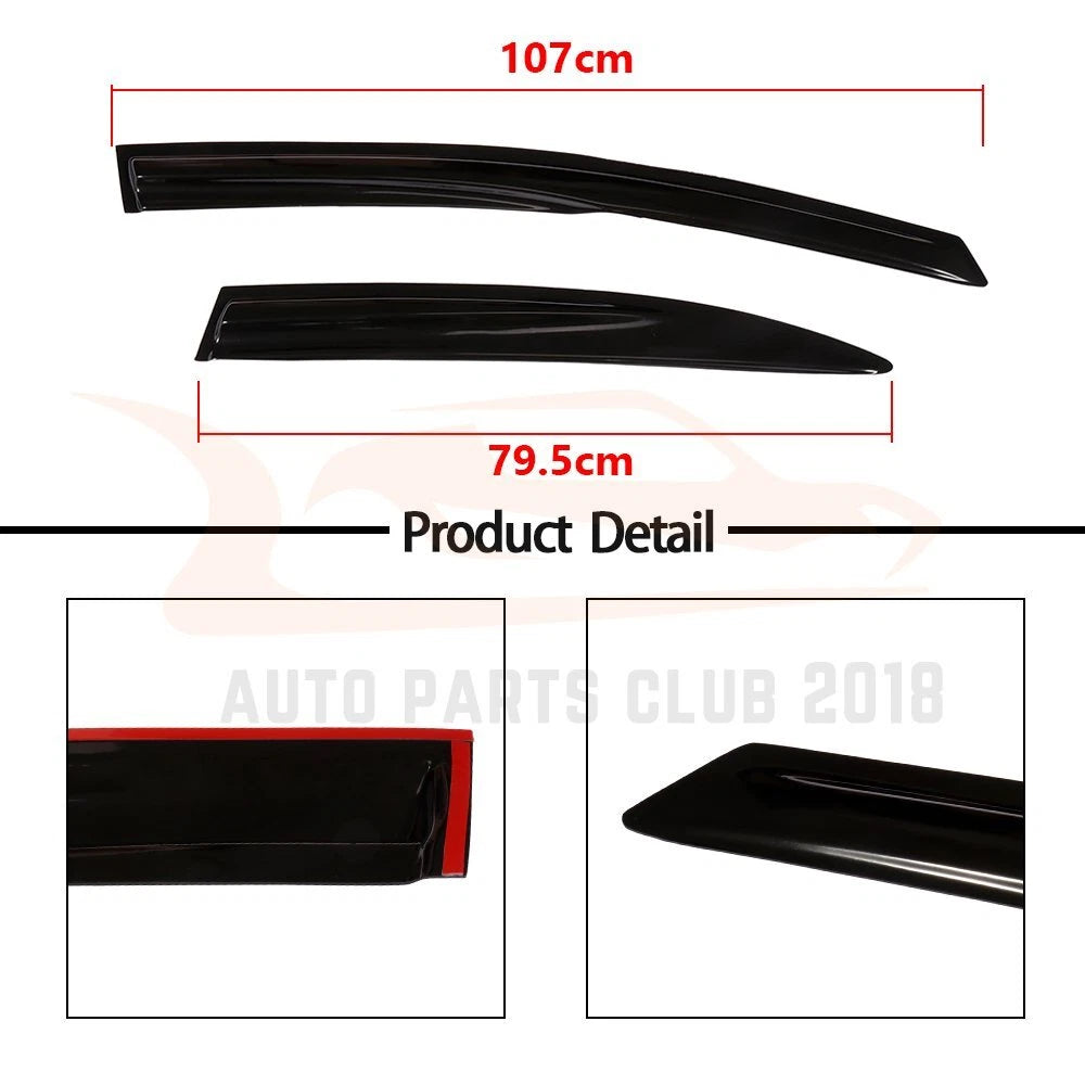 Set of 4 Tinted Window Visors for Honda Civic Sedan (2006–2011)