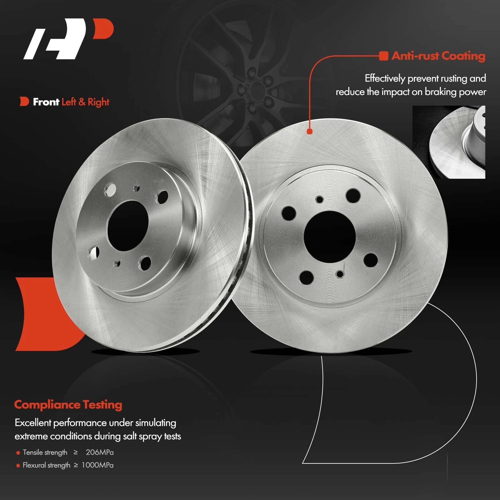 Brake Rotor Pad & Brake Drum Shoe for Toyota Yaris (2012–2019)