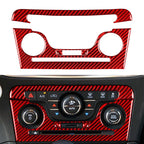Red Carbon Fiber Interior Console CD AC Panel Cover Trim for Dodge Charger (2011–2014)