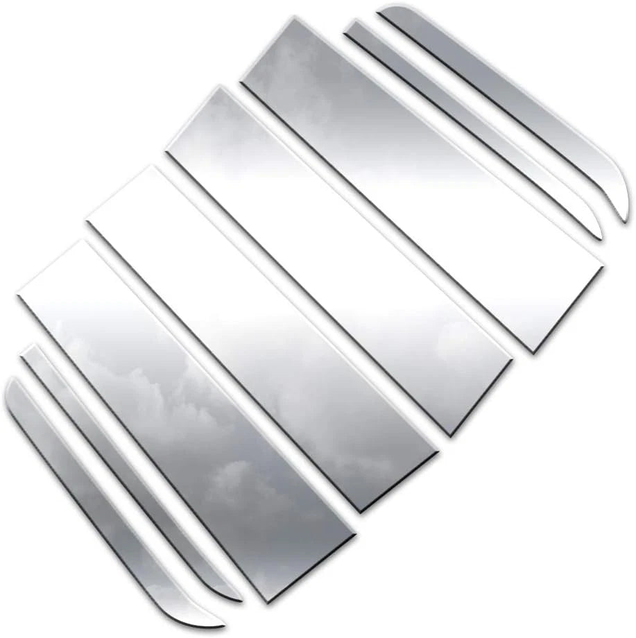 8pc Luxury FX Pillar Post Trim Replacement for Chevy Silverado 1500 (2019–2023) Double Cab