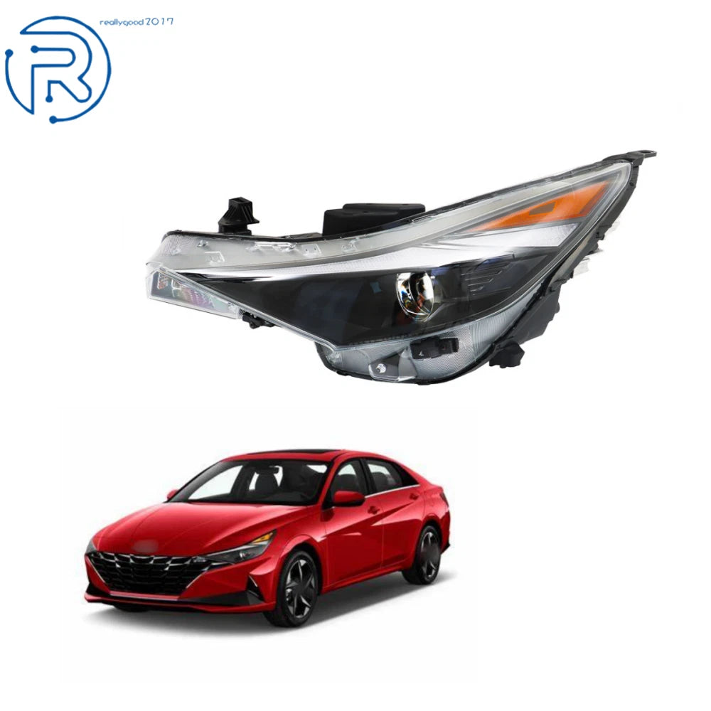 LH Halogen Headlights with LED DRL for Hyundai Elantra (2021–2022)