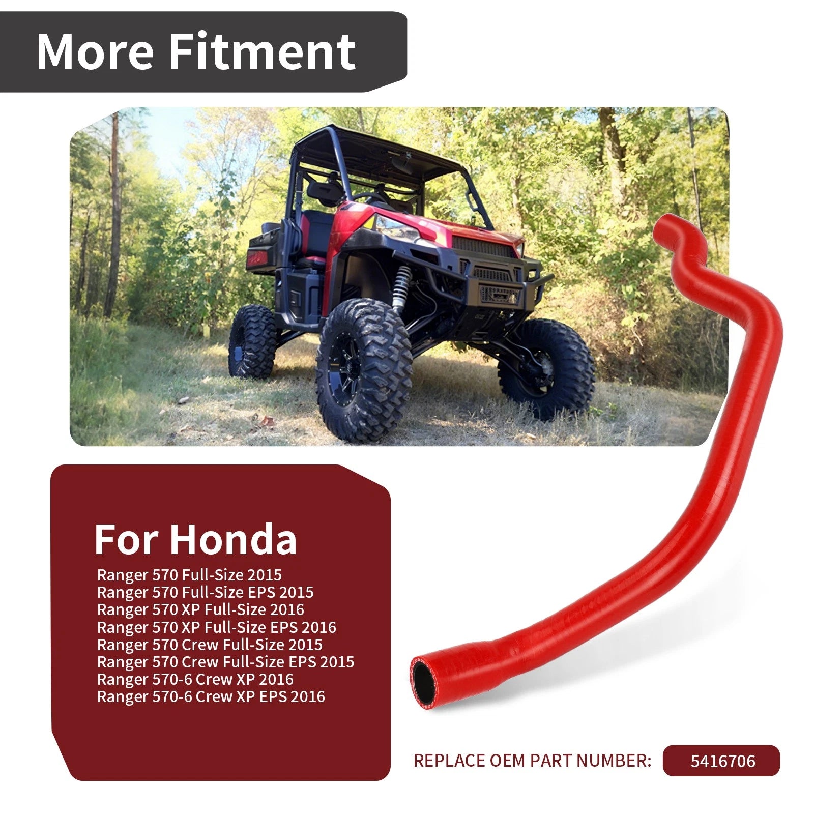 Engine Vent Hose #5416706 for Polaris Ranger 570 Crew (2015) / Ranger XP 570 (2016)