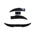 Adjustable Rear Trunk Spoiler for Universal Sedan (50"-45") - 3 Pcs Black