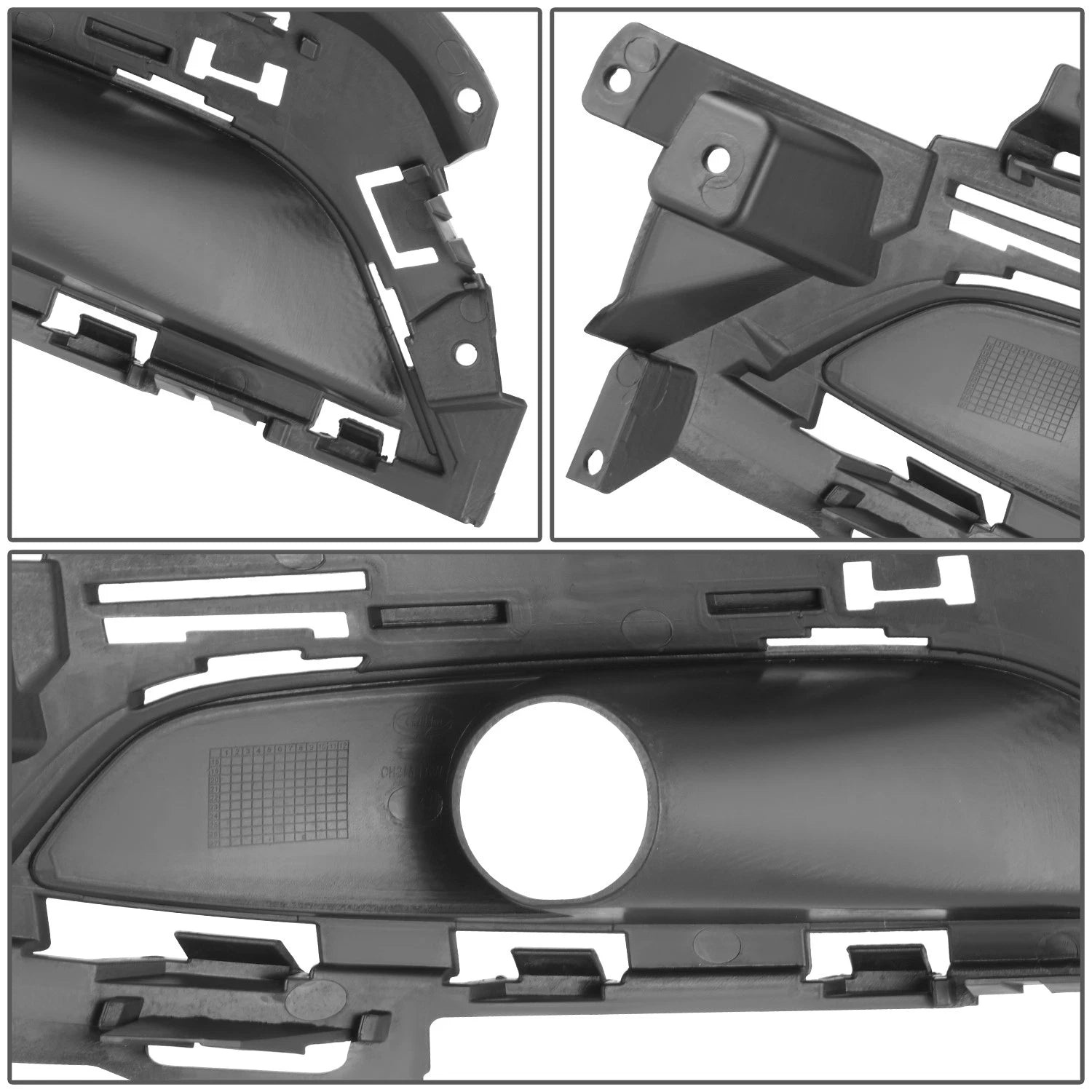 Fog Light Bezel for Chrysler 200 (2015–2017) Right Black Factory Style
