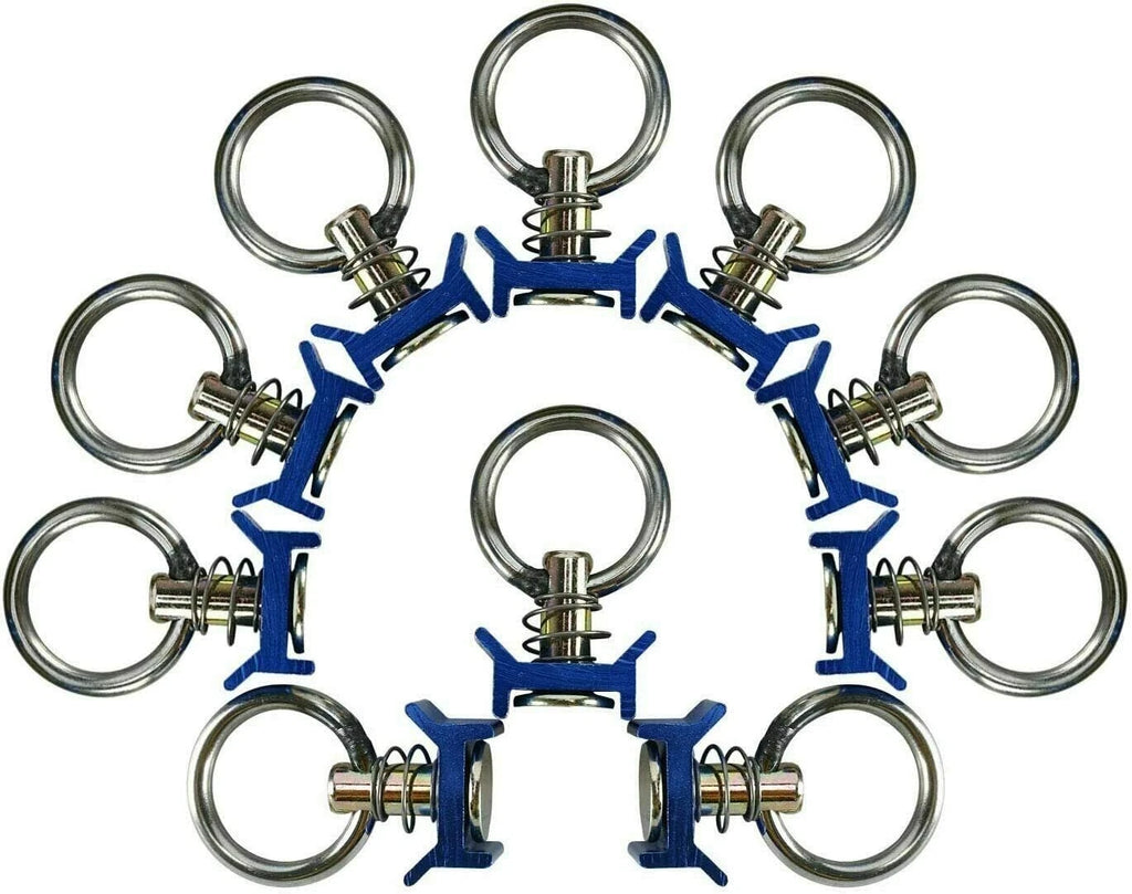 10 Pcs L-Track Single Stud Fitting with Stainless Steel Ring for Universal Use