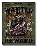 Cash Reward Tin Metal Sign for World of Outlaws Sprint Cars (Made in USA)