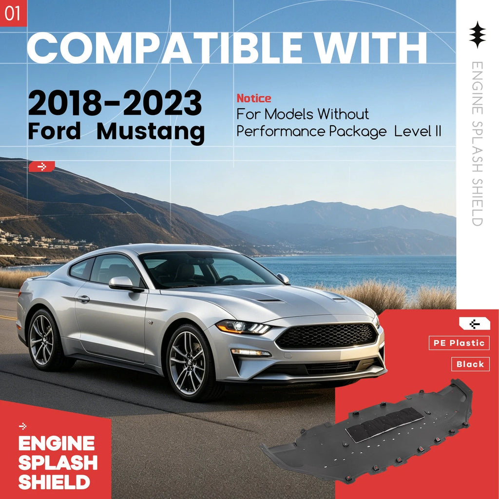 Front Engine Splash Shields for Ford Mustang (2018–2023) JR3Z17626A FO1228164