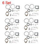 Set of 6 Carburetor Overhaul Gasket Kits for Briggs (492495, 493762, 498260)