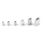 180 Pcs Ferrule Crimping Loop Sleeve for Wire Rope Cable Line (Assorted)