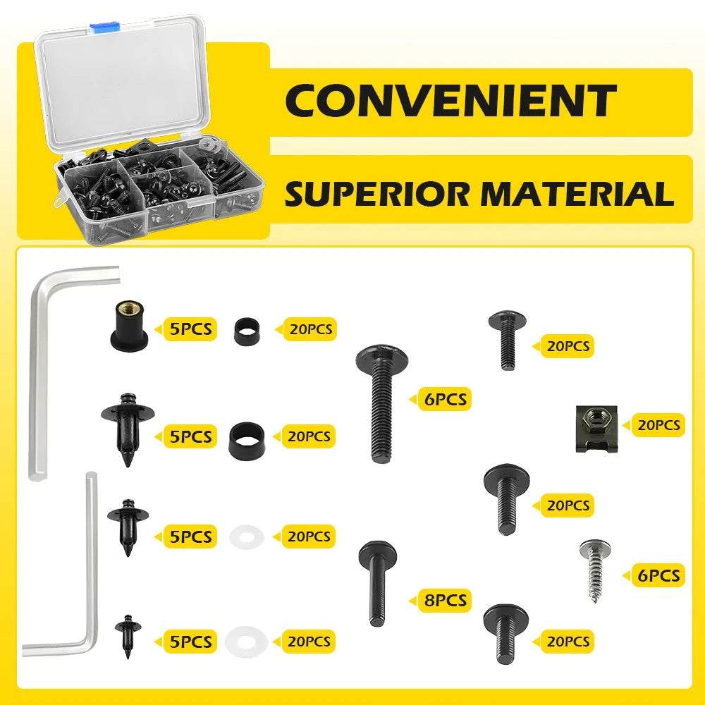 Complete Fairing Bolt Set for Suzuki GSXR600 GSXR750 GSXR1000 (2006–2023)
