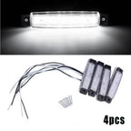 Set of 4 Marine Grade 12V Large Waterproof Cool White LED Courtesy Lights
