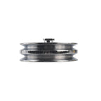 Double-Groove Pulley for GM Chevy Saginaw Power Steering Pump (Chrome)