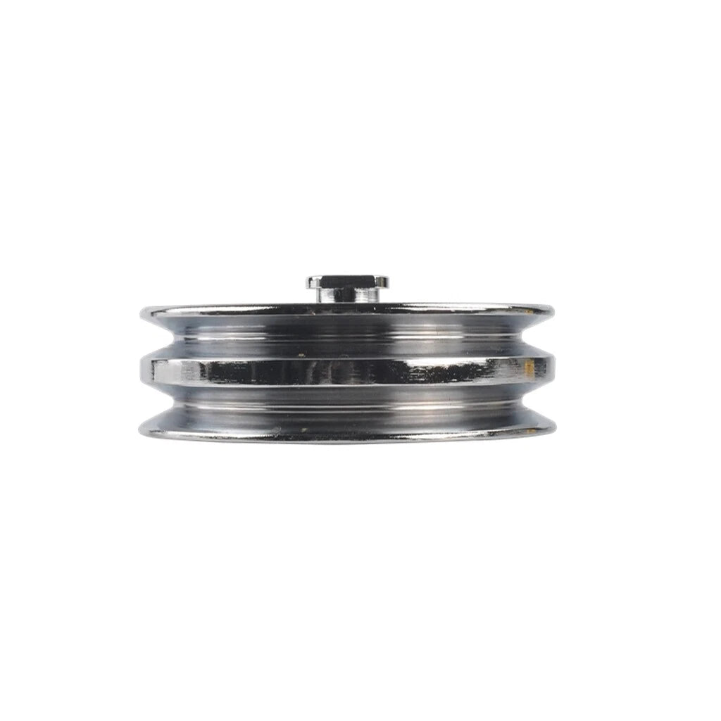 Double-Groove Pulley for GM Chevy Saginaw Power Steering Pump (Chrome)