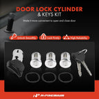 Set of 4 Ignition Door Lock Cylinders with 2 Keys for Jeep Wrangler TJ (1991–1995)