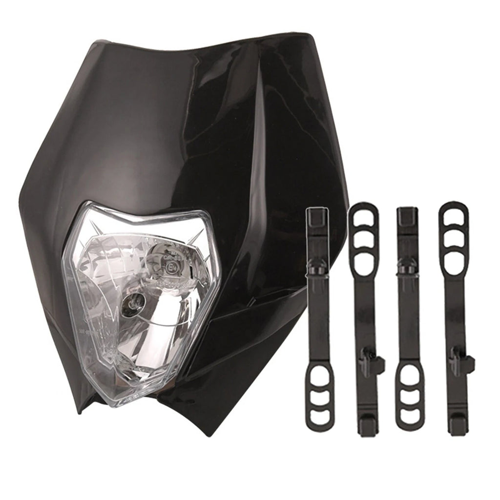 Black REC REG Headlight for KTM 125 200 250 300 400 450 EXC (2000–2023)