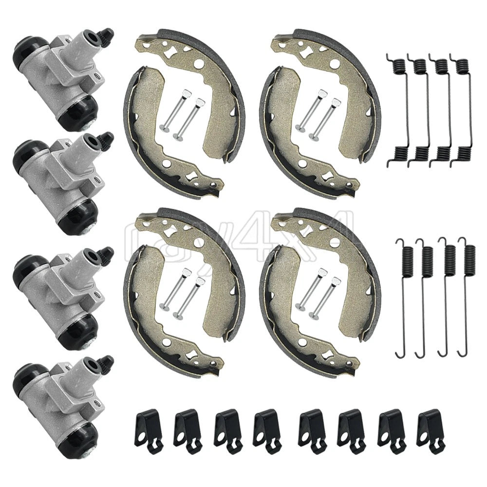 Front Rear Brake Wheel Cylinders & Shoes for Kawasaki Mule 610 600 SX (2005–2018)