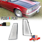Clear White LED Front Side Marker Light for Chevrolet El Camino Malibu (1980–1981)