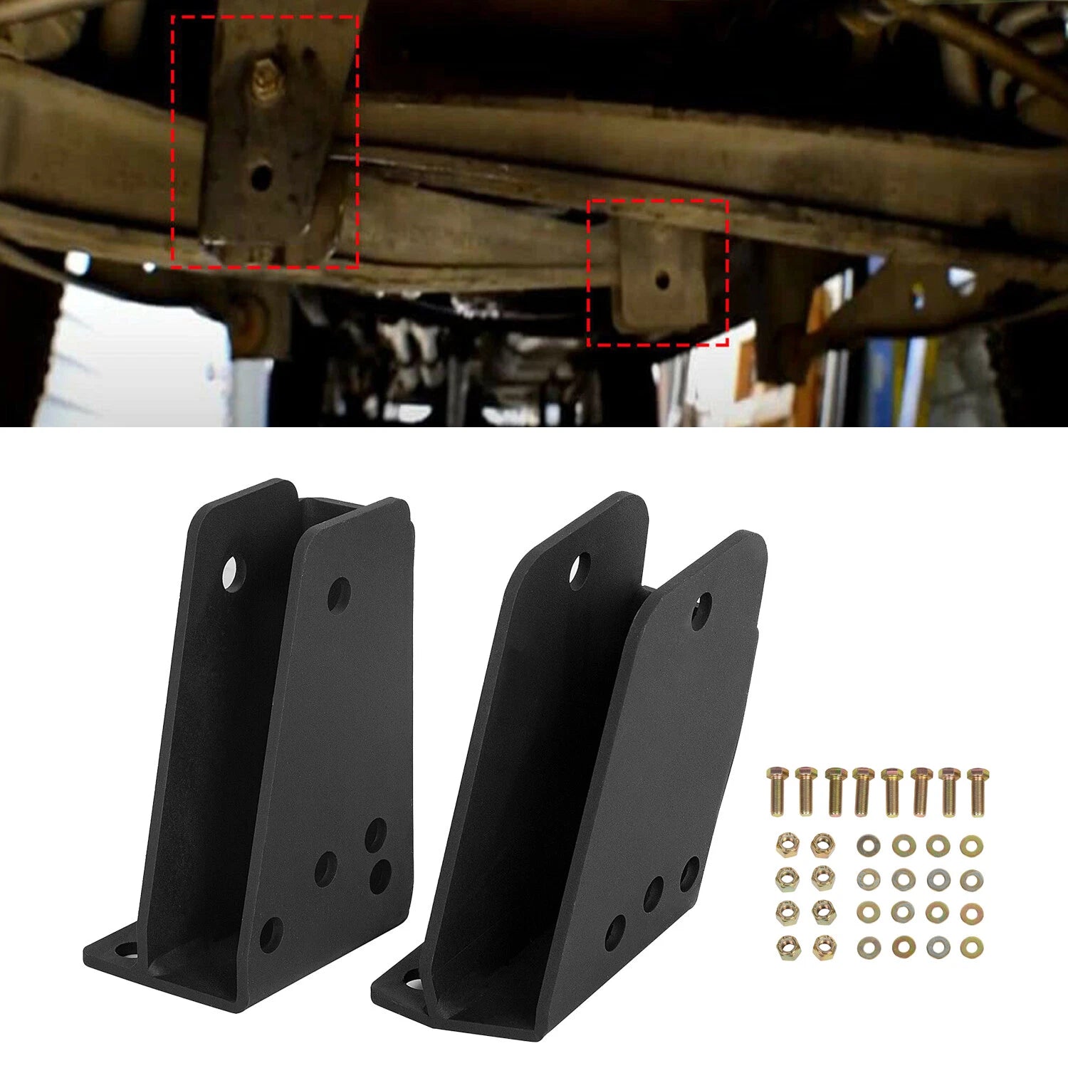 2-3in Lift Front Axle Pivot Drop Down Bracket Kit for Ford F-250 (1980–1998)