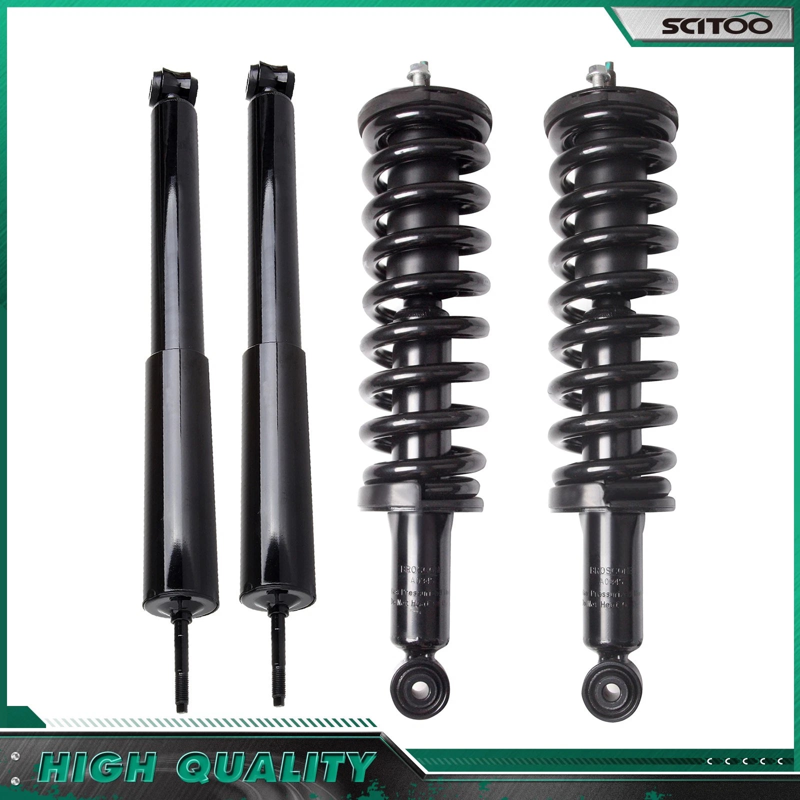 4X Front Complete Strut Rear Shocks Assembly for Toyota 4Runner V6 (1996–2002)