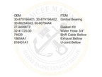 Transom Service Repair Kits for MerCruiser Alpha One Gen II (MR-907)