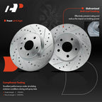 Front Drilled Brake Rotors for Chevy Cruze Sonic Volt Bolt EV (2011-2023)