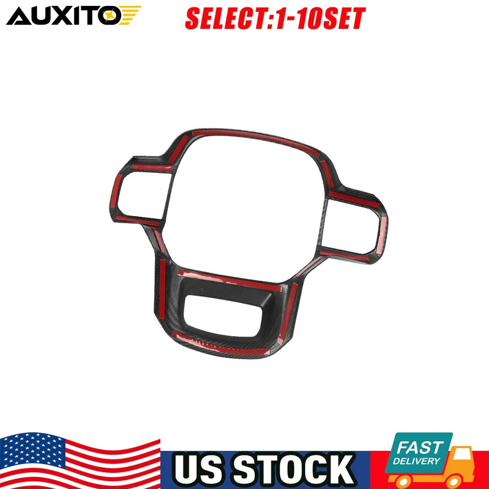 Carbon Fiber Steering Wheel Cover Trim for Ford F150 (2021–2025)