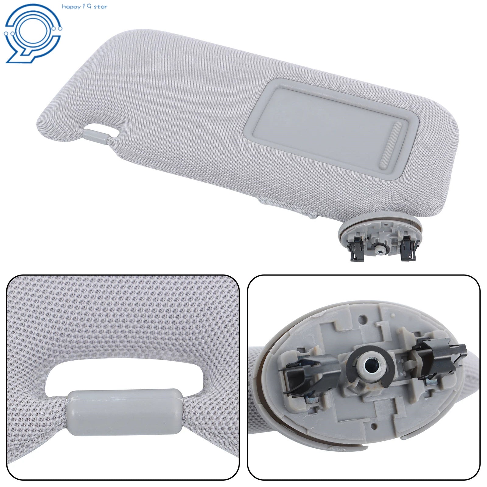 Left Driver Sun Visor for Toyota Corolla (2009–2013) with Mirror Gray