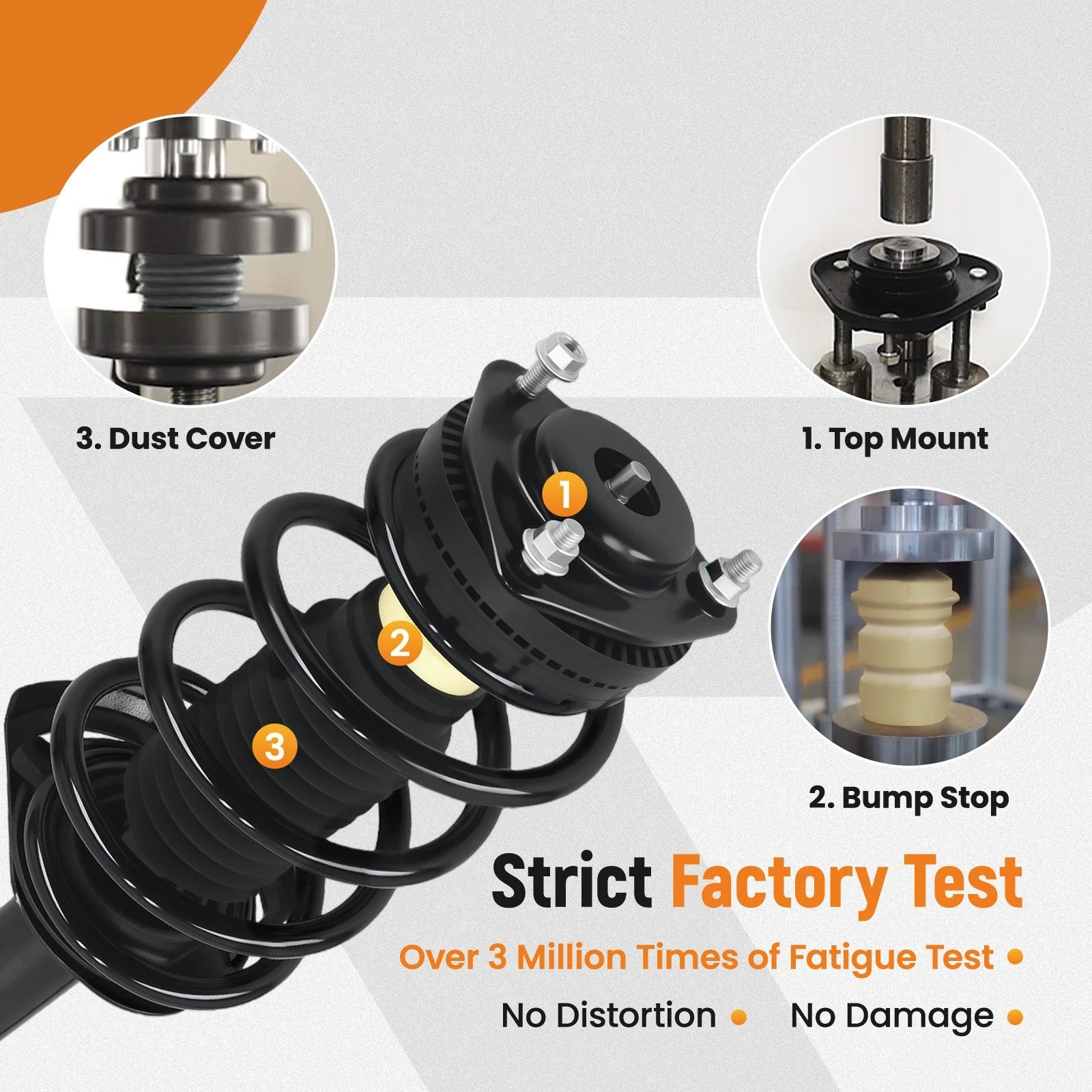 FWD Front Struts & Rear Shocks Assembly for Nissan Rogue Select (2014–2015)
