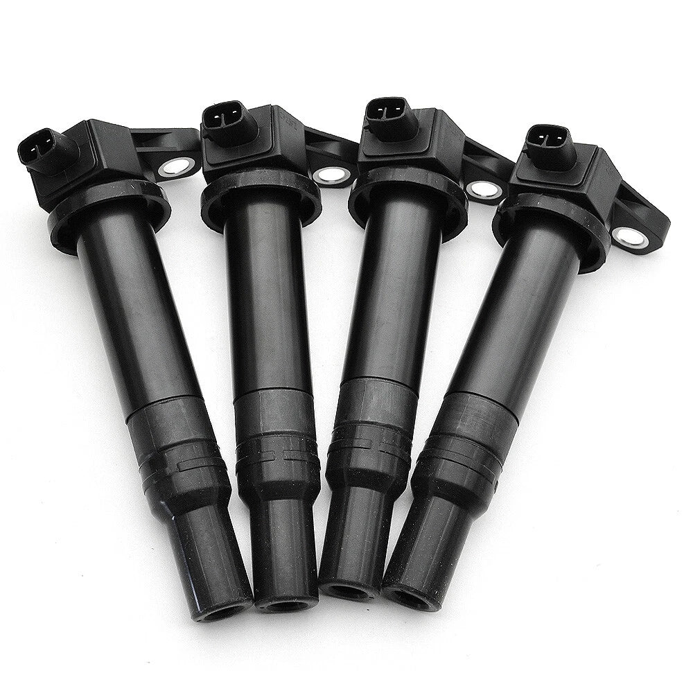 4X Ignition Coil & Iridium Spark Plug for Hyundai Accent Kia Rio (2006–2011)
