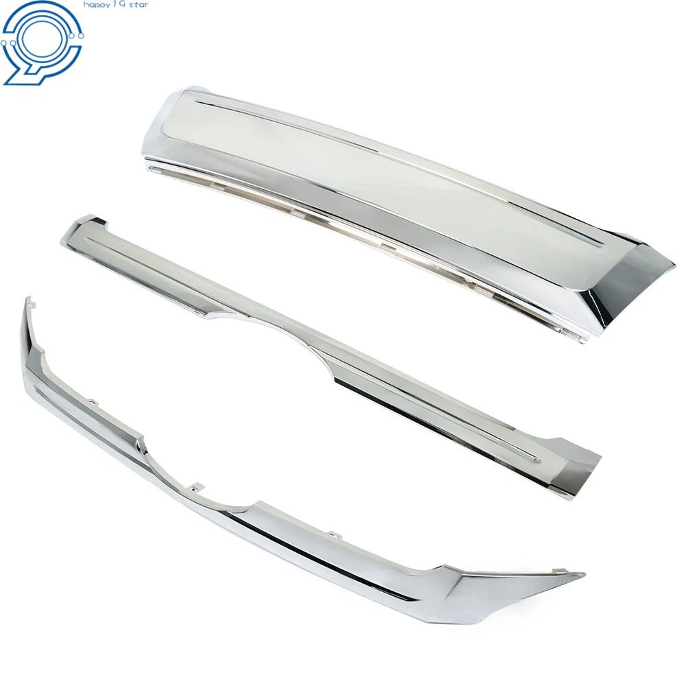 Set of 3 Chrome Grille Trim for Ford Edge (2011–2014)