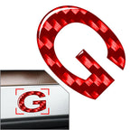 Carbon Red Letter Decals Stickers for Car Badge Emblem