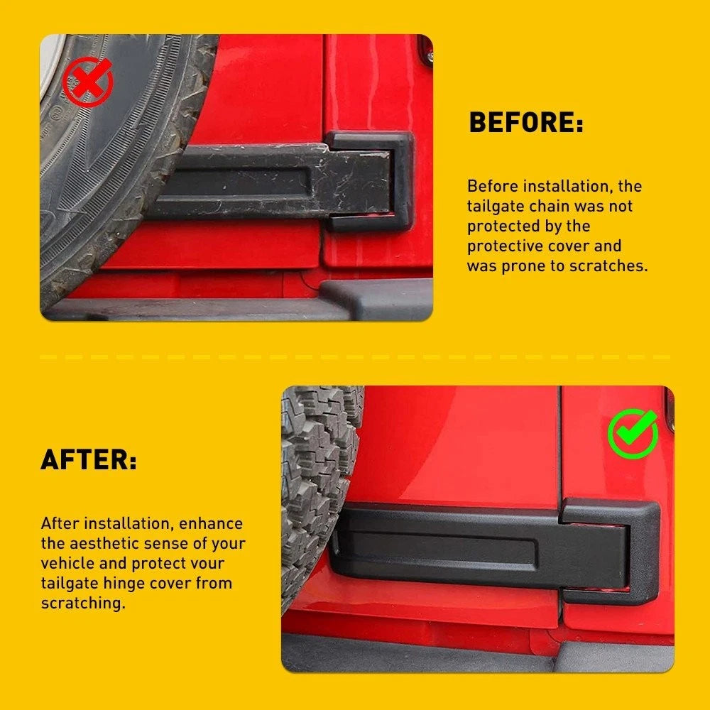 2X Upper Lower Tail Hinge for Jeep Wrangler JK & Unlimited (2007–2018)
