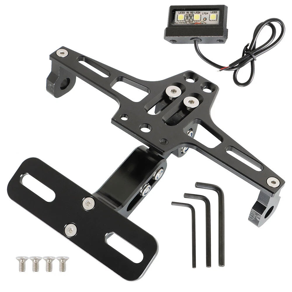 LED Tail License Plate Holder Bracket for Motorcycle (Universal Fit)