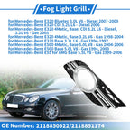 Front Left Fog Light Cover No. 2118850922 for Mercedes-Benz E320 (1996–1999)