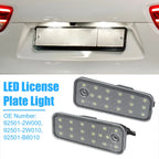 2X White LED License Plate Light No. 92501-2W000 for Hyundai Santa Fe (2013–2016)