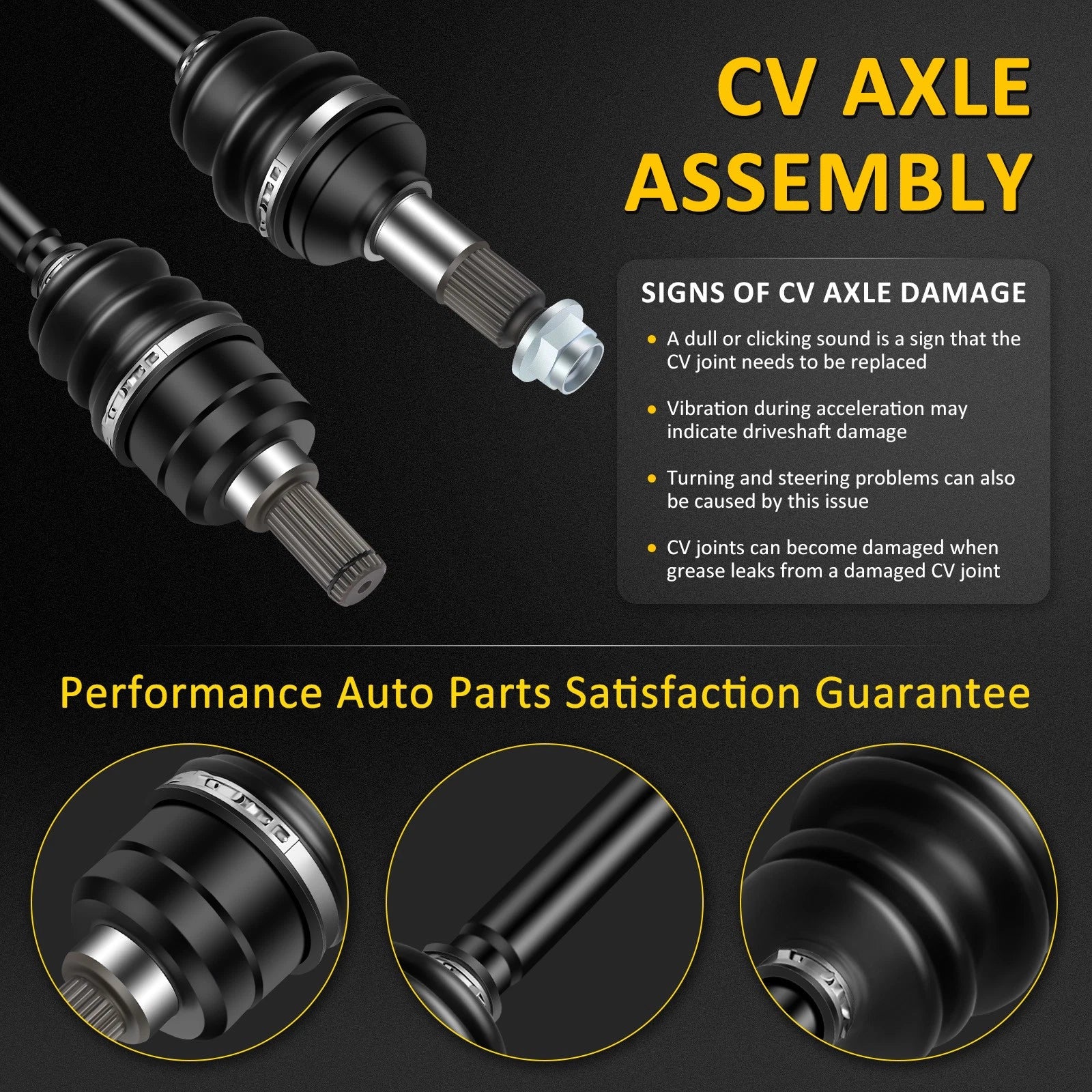 Rear CV Axle for Yamaha Grizzly 700 4x4 (2016–2019)