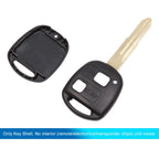 2X Key Fob Shell Case for Toyota Yaris Corolla RAV4 Prado (2000–2023) Black
